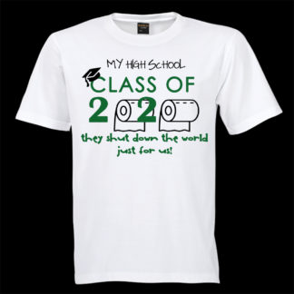 Class of 2020 Graduation T-Shirt (White With Green)