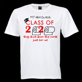 Class of 2020 Graduation T-Shirt (White With Red)